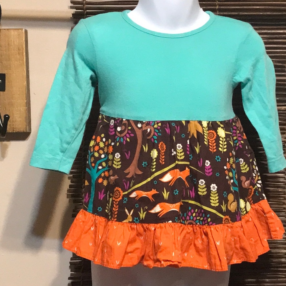 {$8 BUNDLED} RICRAC & RUFFLES Blue Orange Brown Purple Peplum Top
